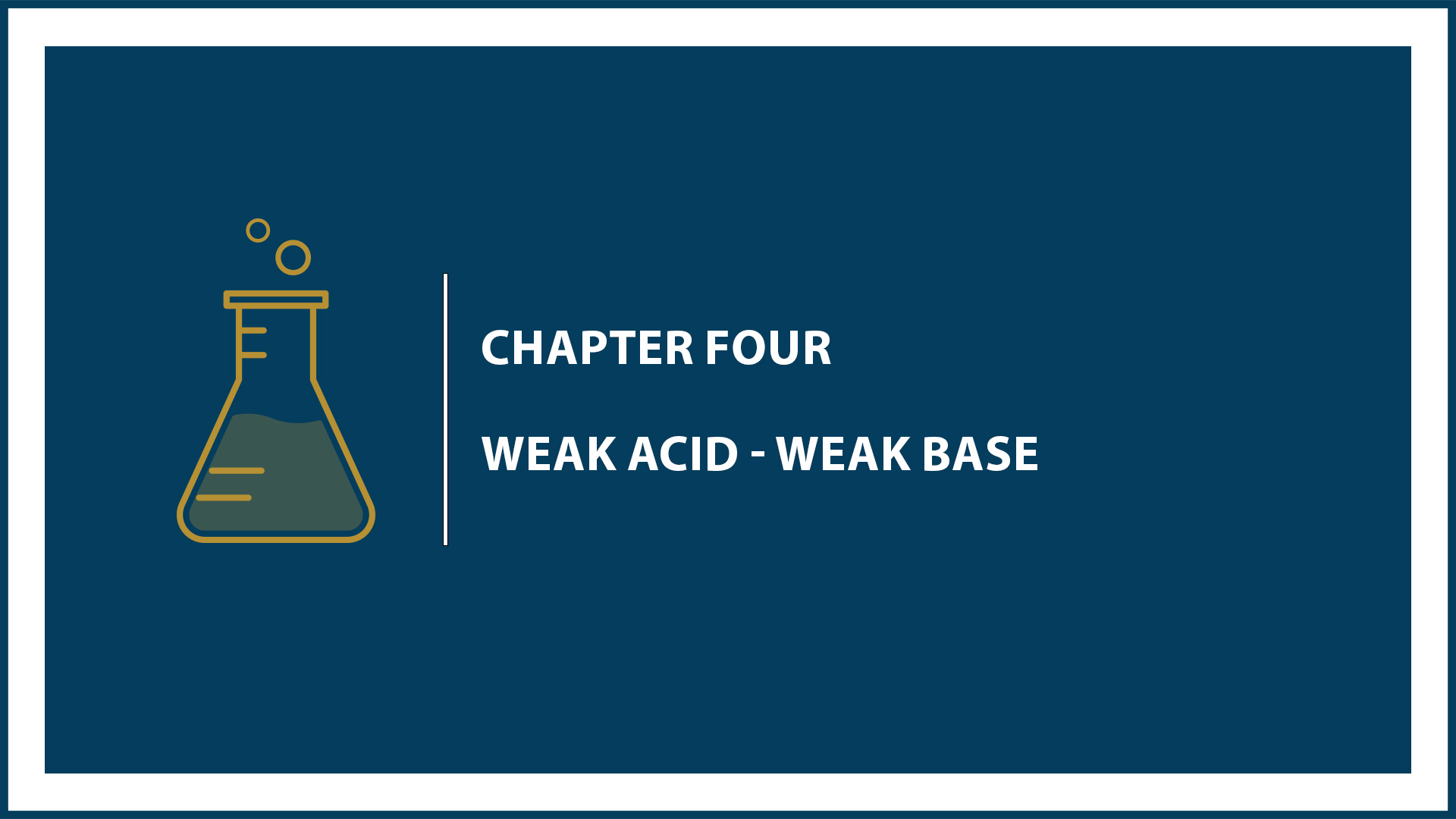 Chapter 4: Weak Acid - Weak base.